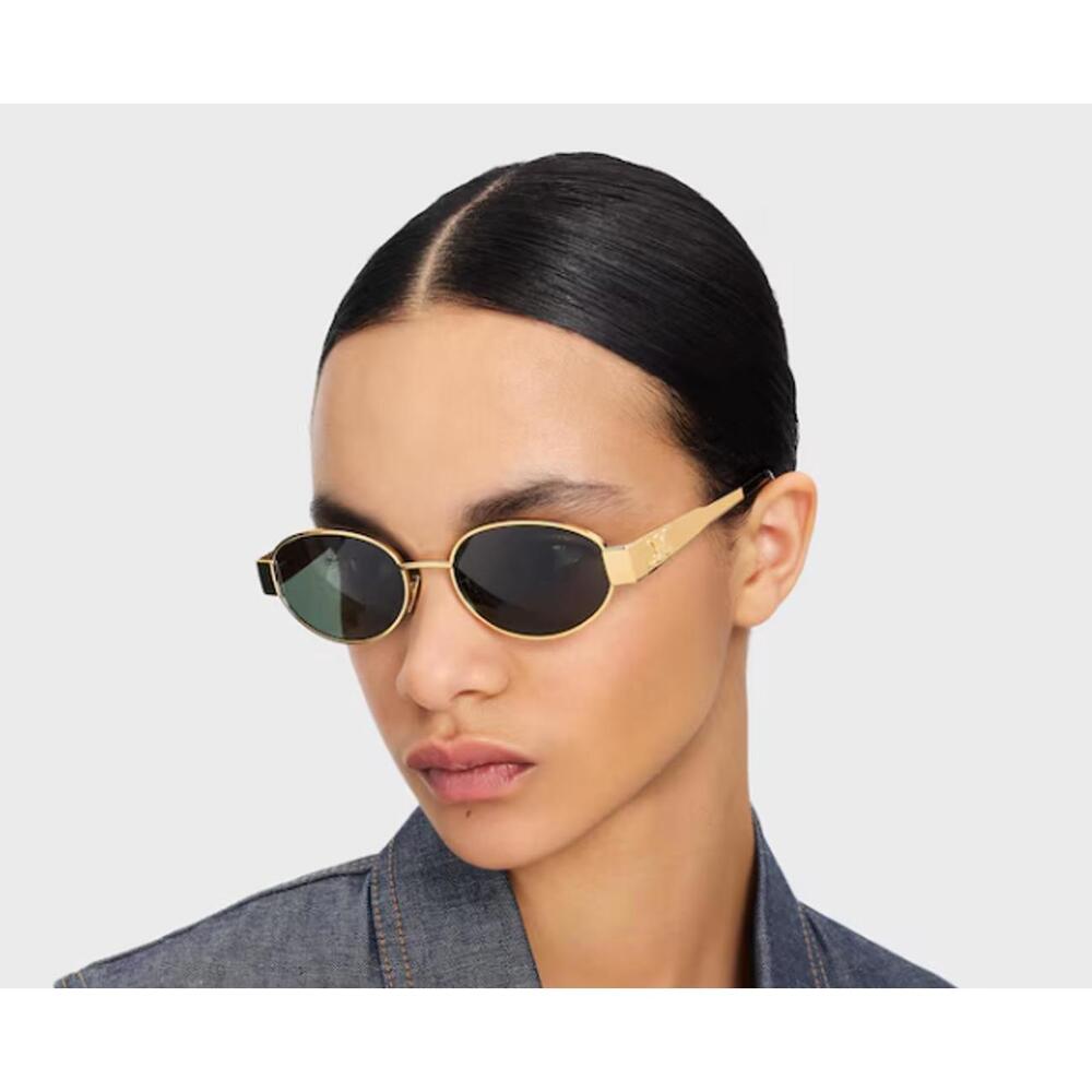 Celine Triomphe Metal 01 Oval Sunglasses – Metal Frame (54-18-135)